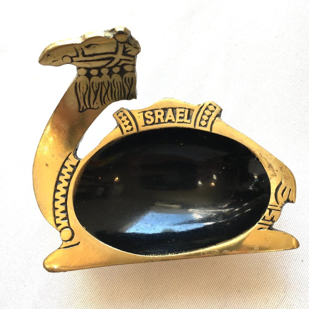 Camel Brass Trinket Ashtray Isreal Souvenir